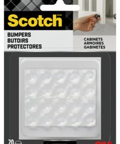 Scotch 0.5 Clear Self Stick Rubber Bumper Pads 20pc