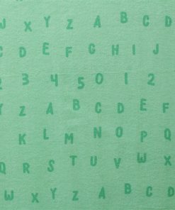Green ABCs   Numbers Super Snuggle Flannel Fabric