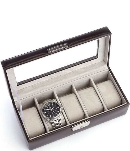 Aristo Leather Five Slot Watch Box - Image 4
