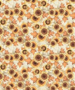 Susan Winget Sunflowers Tossed Fall Cotton Fabric