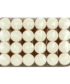 24pk White Unscented Votive Candle by Hudson 43