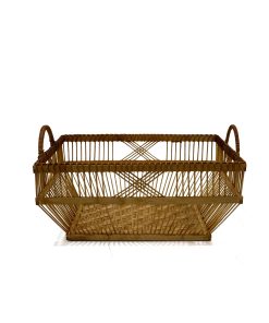 12 x 9 Bamboo Rattan Woven Basket by Place   Time