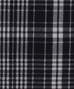 Black   White Plaid Anti Pill Plush Fleece Fabric