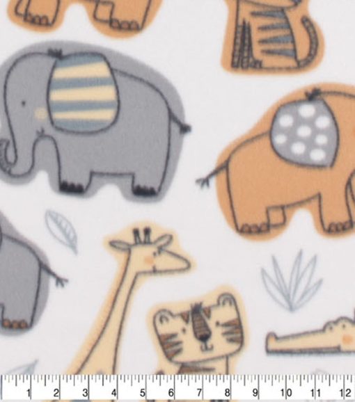 Jungle Animals Blizzard Fleece Fabric - Image 3