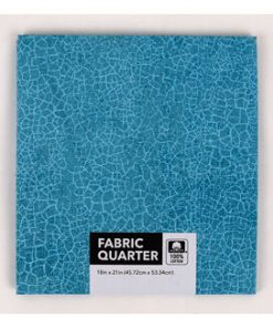 18 x 20 Blue Snake Print Cotton Fabric Quarter 1pc by Keepsake Calico