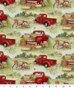 Susan Winget Country Living Veggie Truck Premium Cotton Fabric