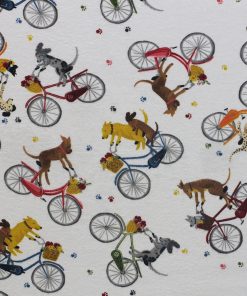 Bicycle Dogs Super Snuggle Flannel Fabric
