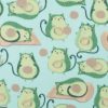 Avocato on Blue Blizzard Fleece Fabric