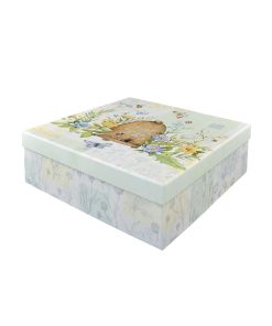 11 Bees   Green Floral Square Box by Place   Time