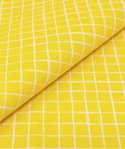 Singer Yellow Gingham Quilt Cotton Fabric