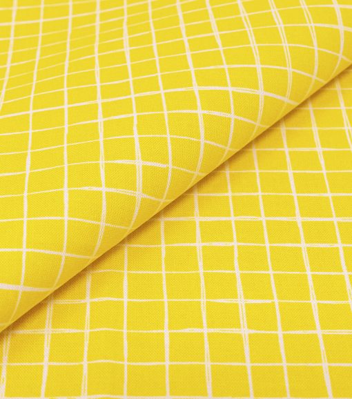 Singer Yellow Gingham Quilt Cotton Fabric