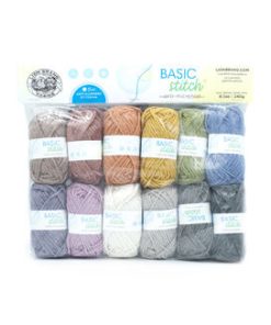 Lion Brand Basic Stich Antimicrobial 37yds Polyester Yarn 12 Bundle