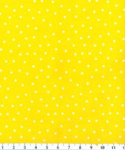 Polka Dots on Yellow Quilt Cotton Fabric by Keepsake Calico