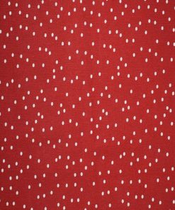 Dots on Racing Red Cotton Fabric by Quilter s Showcase