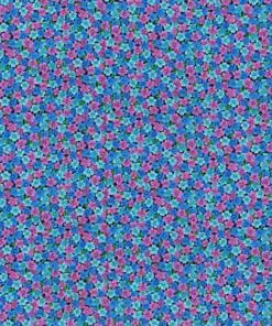 Fabric Traditions Small Floral on Teal Cotton Fabric by Keepsake Calico