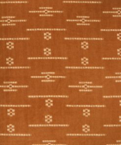 Brown Geometric on Terra Cotta Anti Pill Fleece Fabric