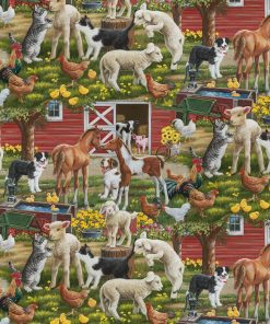 David Textiles A Happy Neighborhood Novelty Cotton Fabric