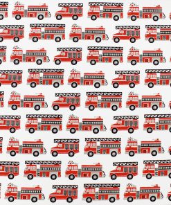 Fire Trucks Super Snuggle Flannel Fabric