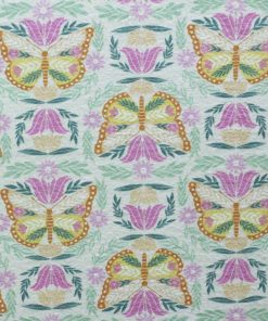 Multi Color Abstract Butterflies Super Snuggle Flannel Fabric
