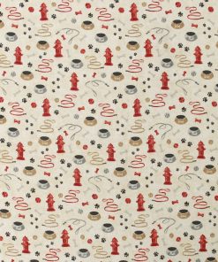 Dog Icons Tan Super Snuggle Flannel Fabric