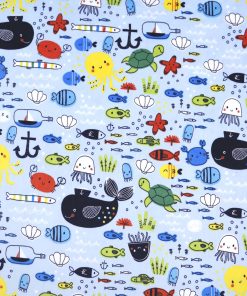 Soft   Minky Baby Sea Creatures Fleece Fabric