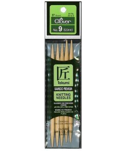 Clover Bamboo Double Point Knitting Needles 5 Set Of 5 Size 9
