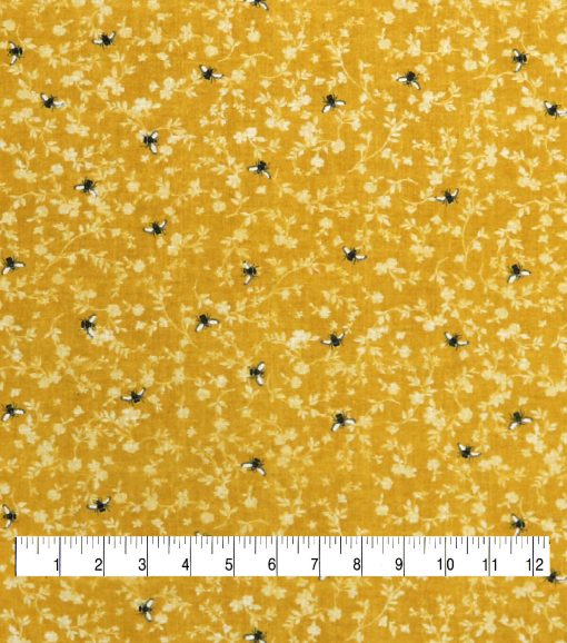 Bee Yellow 108 Wide Flannel Fabric - Image 3