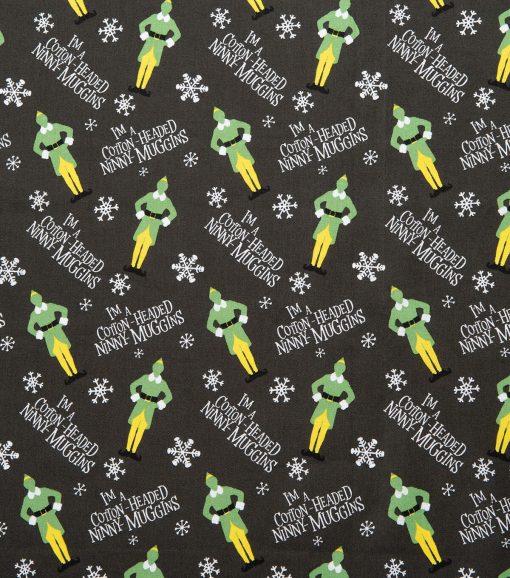 Elves   Snowflakes Christmas Cotton Fabric - Image 3