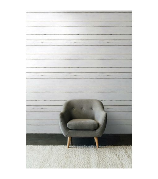 RoomMates Shiplap Peelable Wallpaper White - Image 4
