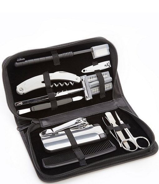 Leather Travel   Grooming Toiletry Kit - Image 2