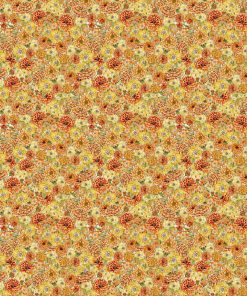 Susan Winget Yellow Bees   Floral Premium Cotton Fabric