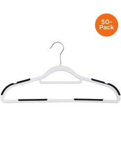 Honey Can Do 18 x 9.5 Anti Slip Plastic Hangers 50pk