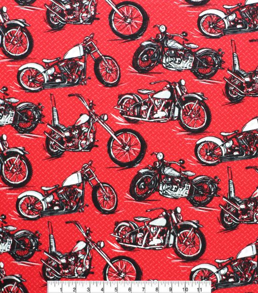 Motorcycles Super Snuggle Flannel Fabric - Image 2
