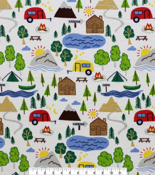 Camping Super Snuggle Flannel Fabric - Image 2