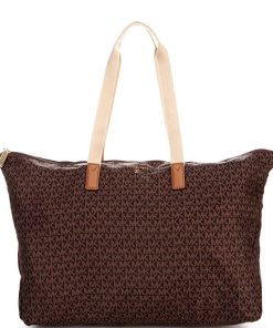 Jet Set Signature Logo Travel Large Packable Tote Bag