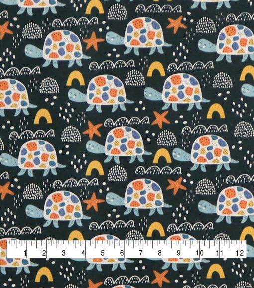 Bright Turtles Super Snuggle Flannel Fabric - Image 3