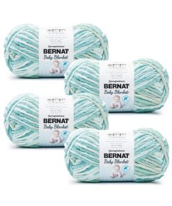 Bernat Baby Blanket 220yds Super Bulky Polyester Yarn 4 Bundle