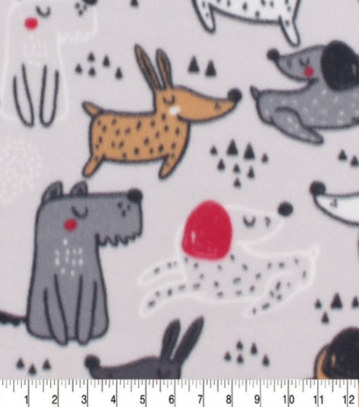 Happy Dog Blizzard Fleece Fabric - Image 3