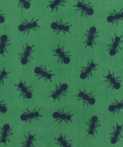 Ants on Green Anti Pill Plush Fleece Fabric