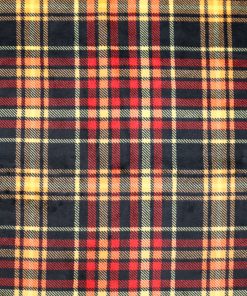Bright Orange Plaid Sew Lush Fleece Fabric