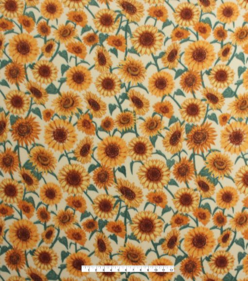 Intricate Sunflowers Anti Pill Fleece Fabric - Image 2