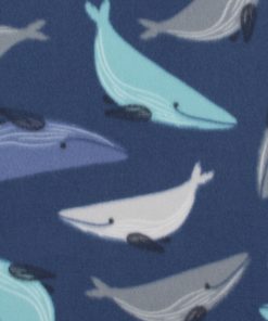 Whales Blizzard Prints Fleece Fabric
