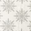 Silver Snowflakes Christmas Foil Flannel Fabric