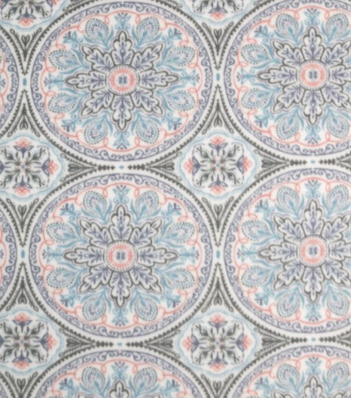 Pastel Medallions Anti Pill Fleece Fabric - Image 2