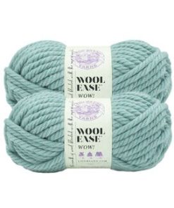 Lion Brand Jumbo Wool Ease WOW 66yds Jumbo Acrylic Yarn 2 Bundle