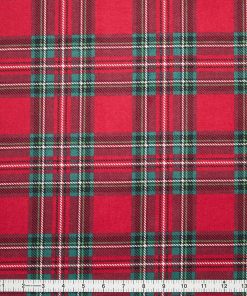 Red Plaid Super Snuggle Christmas Flannel Fabric