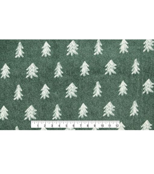 Green Tree Luxe Fleece Fabric - Image 4