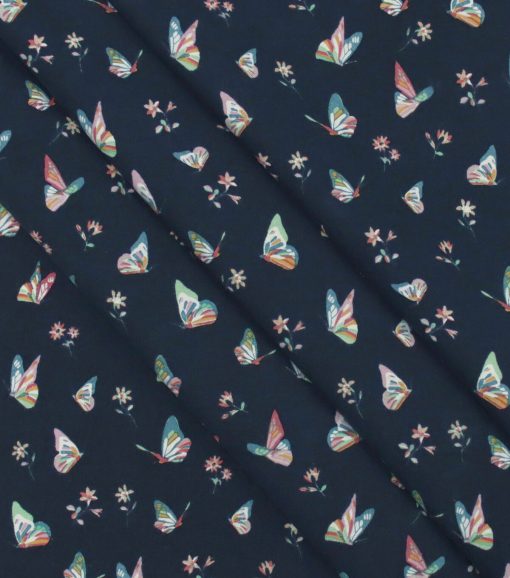 Butterflies   Flowers Super Snuggle Flannel Fabric - Image 2