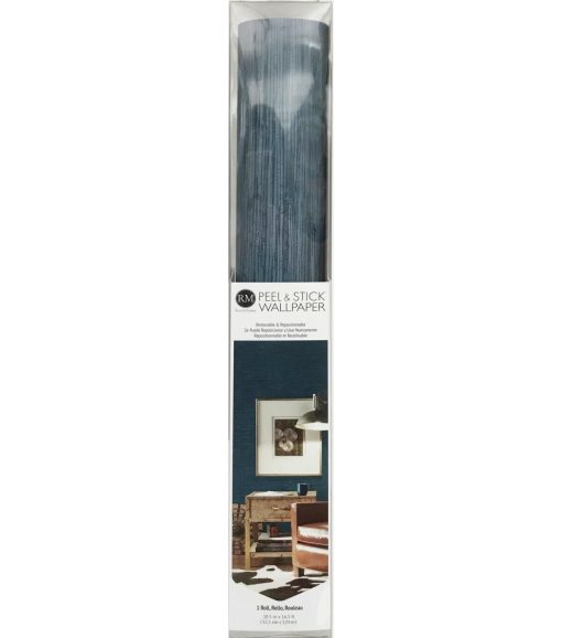 RoomMates Wallpaper Blue Grasscloth - Image 9