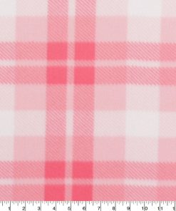 Blizzard Fleece Fabric Checker Plaid Pink
